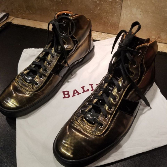 Men's Bally Eroy Cat Metallic Sneakers Size 13US - Picture 1 of 7